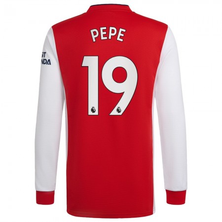 Billiga Fotbollströjor Arsenal Nicolas Pepe 19 Hemma tröja 2021/22 Långärmad